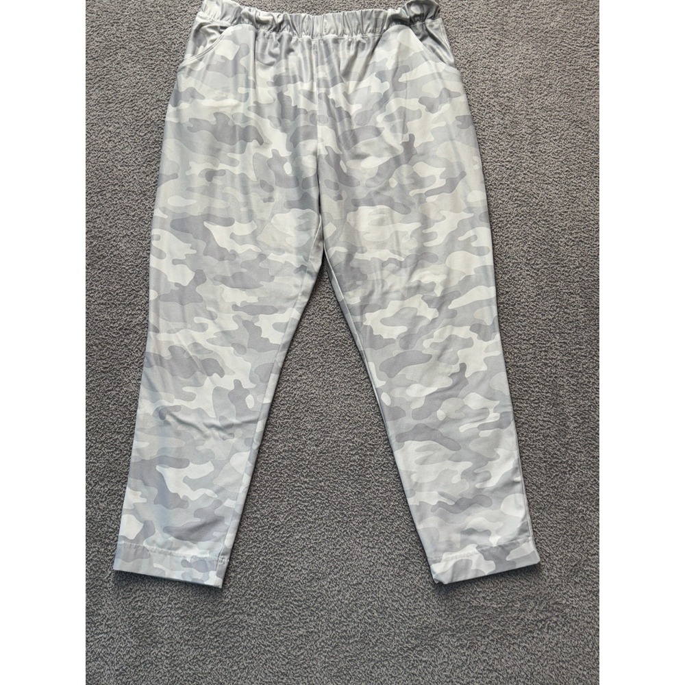 Scorpio Sol Pull On Camo Leggings Women XL Gray Stretch‎ Lounge Pants
